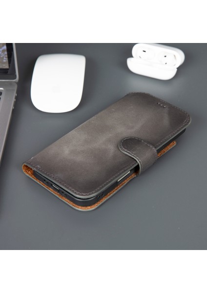 iPhone 17 Air Deri Cüzdanlı Kılıf – Rfıd ve Magsafe Uyumlu modelleri