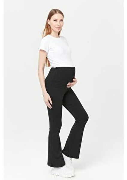 MYRA8065 Termal Içi Şardonlu Sıcak Tutan Beli Ayarlanabilir Ispanyol Paça Hamile Tayt -Si modelleri