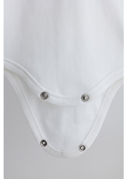 %100 Organik Pamuk 5li Beyaz Bebek Zıbın Unisex Kullanım İçin Rahat Tasarım fırsatları