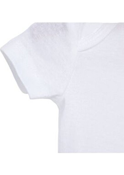 %100 Organik Pamuk 5li Beyaz Bebek Zıbın Unisex Kullanım İçin Rahat Tasarım