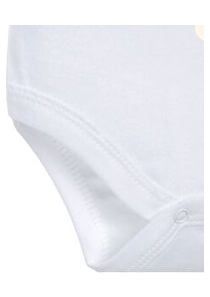 %100 Organik Pamuk 5li Beyaz Bebek Zıbın Unisex Kullanım İçin Rahat Tasarım