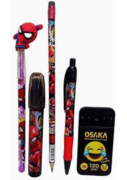 Örümcek Adam Kurşun Kalem Yumurtlayan Silgi Yumurtlayan Kalem Uçlu Kalem ve 120 Li Uç Seti fiyatları