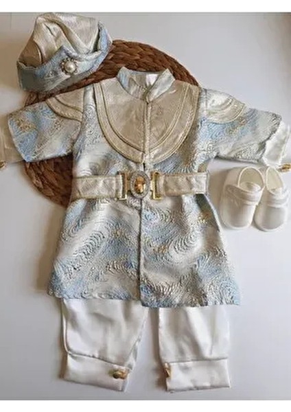 (Patikli) 0 6 Ay ve 1 Yaş Mevlüt ve Sünnet Kıyafeti Bebek Mevlütlük Sünnetlik Takım