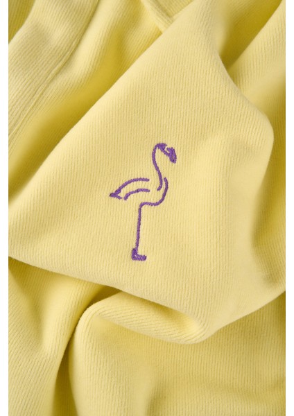 Flamingo Supersoft Oversize Polo Yaka Sweatshirt - Sarı fiyatları