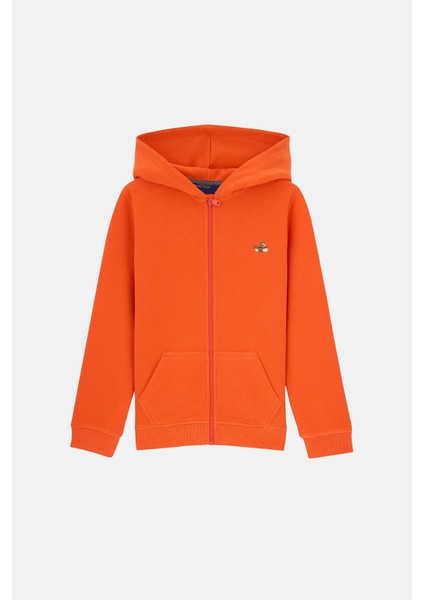 Sincap Supersoft Kids Full Zip Hoodie - Turuncu