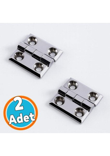 2 Adet 60X60 mm Gümüş Metal Yaprak Menteşe Kapi Pencere Dolap Mobilya Kapak Menteşe Bağlantı