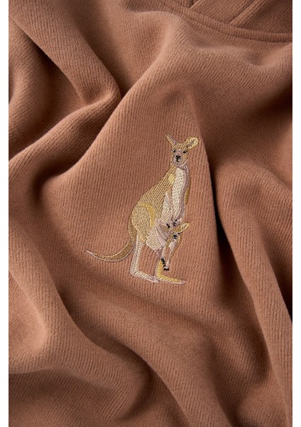 Kanguru Supersoft Hoodie - Kahverengi fiyatları