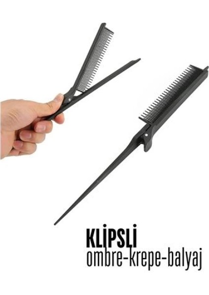 Klipsli Krepe Ombre Balyaj Tarağı Solingen