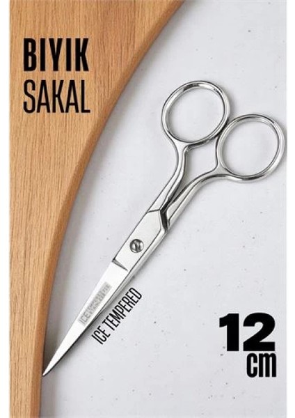 Ice Tempered 702 Bıyık Makası - Bıyık Sakal Düzeltme Makası Kuaför Makası 12 cm