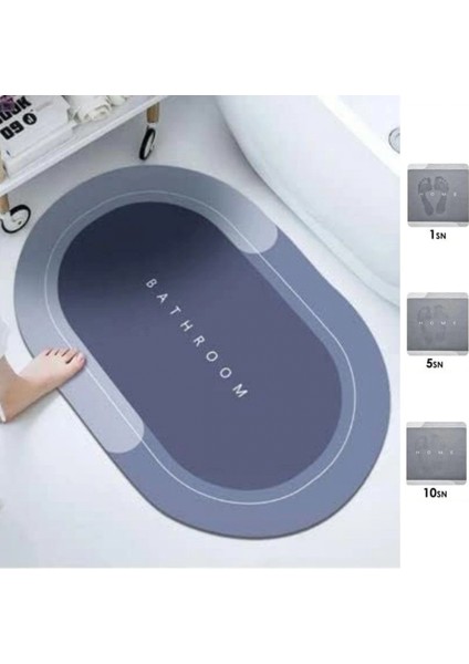 Sihirli Süper Su Emici Kaymaz Tabanlı Oval Paspas 40*60 cm modelleri