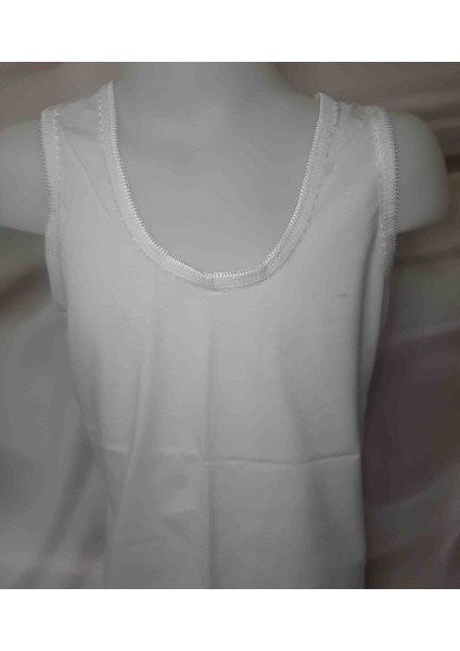 Beyaz Yaka ve Askılari Beyaz Oyalı Kalın Askılı %100 Pamuk Kız Çocuk Rahat Kullanışlı Atlet. modelleri