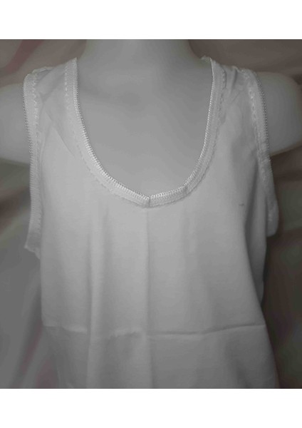 Beyaz Yaka ve Askılari Beyaz Oyalı Kalın Askılı %100 Pamuk Kız Çocuk Rahat Kullanışlı Atlet. fırsatları