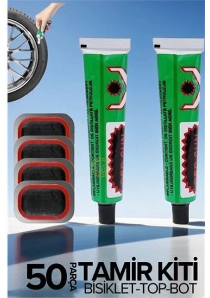 Lastik Yaması 50 Li Set Bisiklet Top Bot