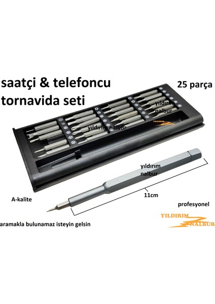 Saatçi Telefoncu Tornavida Seti 25 Parça Çantalı Cep Set Ekonomik Profesyonel fiyatları