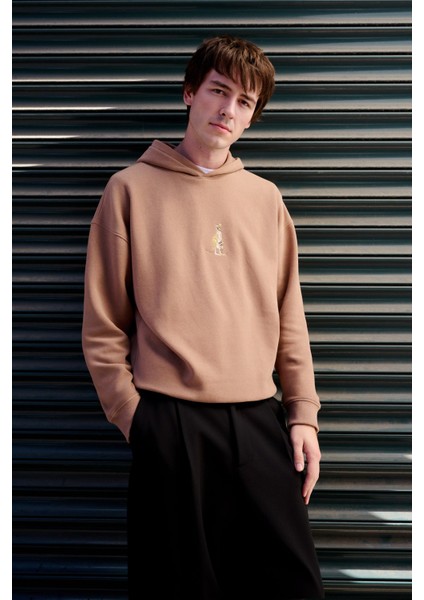 Kanguru Supersoft Hoodie - Kahverengi modelleri