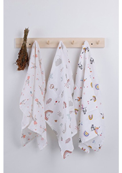 3'lü Çok Amaçlı Müslin Örtü Oeko-Teks Sertifikalı %100 Pamuk Organik fiyatları