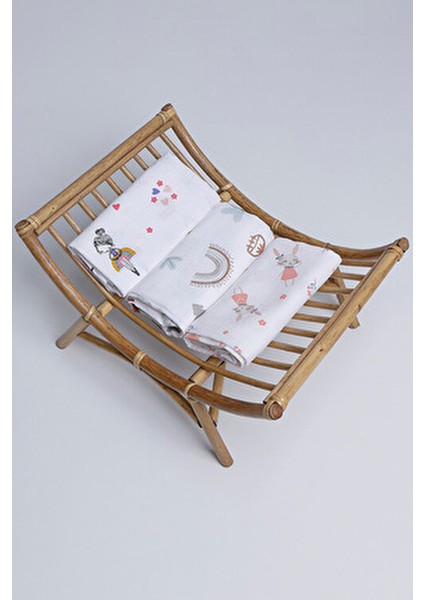 3'lü Çok Amaçlı Müslin Örtü Oeko-Teks Sertifikalı %100 Pamuk Organik modelleri