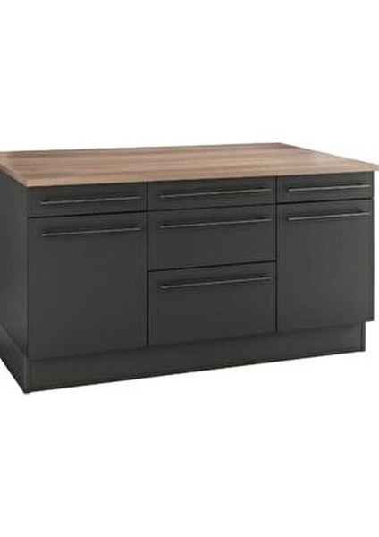 Dion Mutfak Alt Modül 160 cm Antrasit - Tezgah Dahil