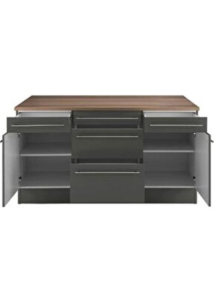 Dion Mutfak Alt Modül 160 cm Antrasit - Tezgah Dahil modelleri