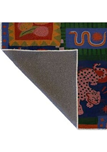 Çok Renkli Karma Şekil Leopar Yılan Vahşi Hayvan Desen Modern Dekoratif Halı 2310 indirimleri