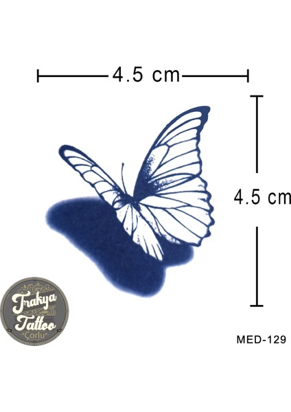 Yarı Kalıcı Dövme Geçici Kelebek Dövmesi MED-129