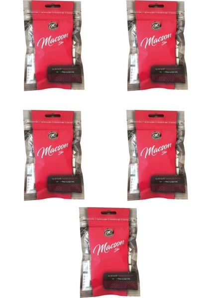 Mascon Slim Premium Tutun Filtresi,sünger Ağızlık Zıvana 6MM*15MM 5 Paket