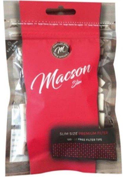 Mascon Slim Premium Tutun Filtresi,sünger Ağızlık Zıvana 6MM*15MM 1 Paket