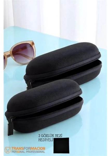Modacar Kumaş Kaplı Gözlük Kabı Gözlük Koruma Kılıfı 2 Li Set