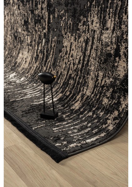 Modern Siyah Dokuma Halı Yolluk Antre Oturma Odası Salon Mutfak Halısı indirimleri