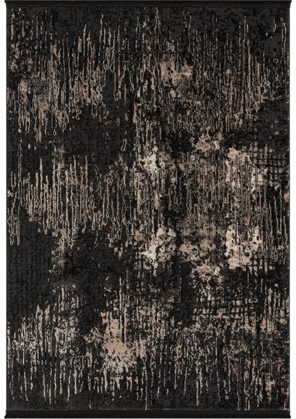 Modern Siyah Dokuma Halı Yolluk Antre Oturma Odası Salon Mutfak Halısı