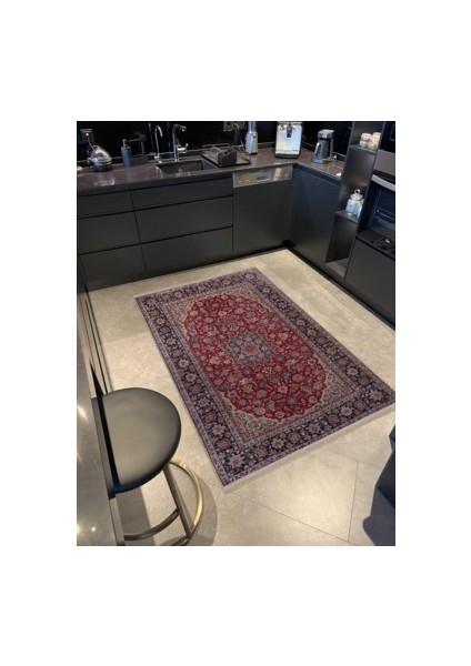 Bordo Bej Temalı Geleneksel Motif Etnik Çiçek Desenli Vintage Dekoratif Halı 2915 fiyatları