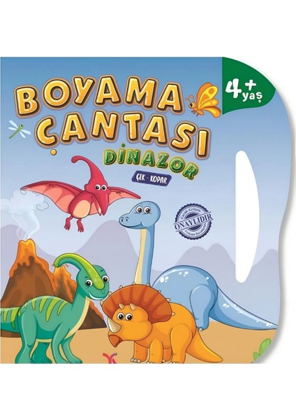Boyama Çantası Çek Kopar Boyama Kitabı Dinozor