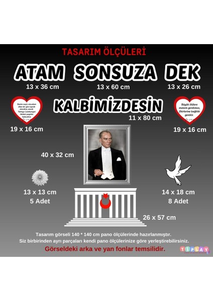 10 Kasım Okul Pano Süsü modelleri