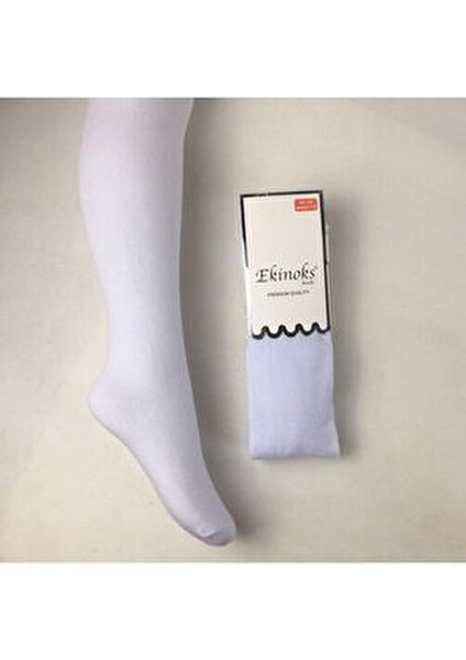 Ekinoks Beyaz Pamuklu Kilotlu Çorap