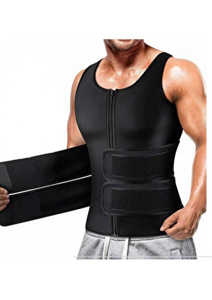 Neopren Sauna Yelek Sıkılaştırıcı Terleyerek Yağ Yakımına Yardımcı Yüksek Performans Spor Yeleği