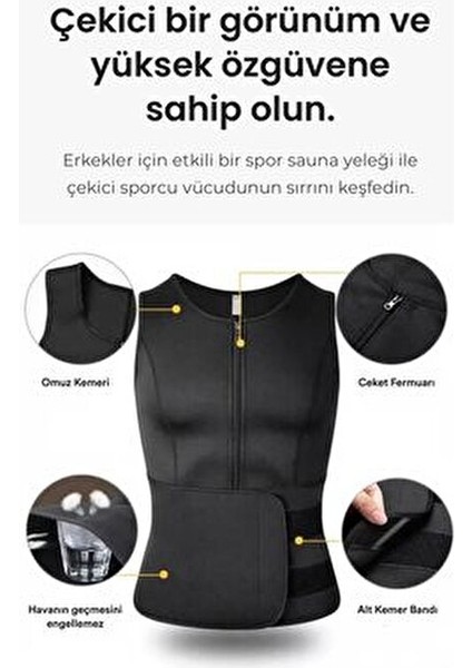 Neopren Sauna Yelek Sıkılaştırıcı Terleyerek Yağ Yakımına Yardımcı Yüksek Performans Spor Yeleği fırsatları