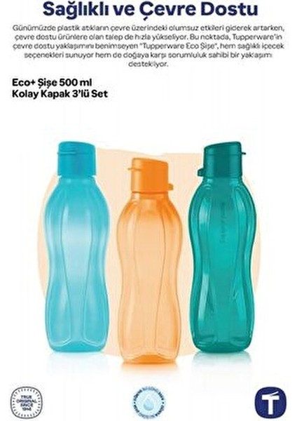 Eco Şişe Suluk 500 ml 3 Lü