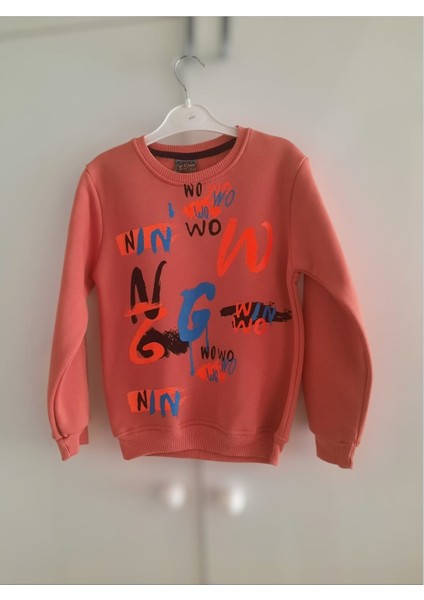 Wowo Baskılı 3 Iplik Kız Çocuk Sweatshirt