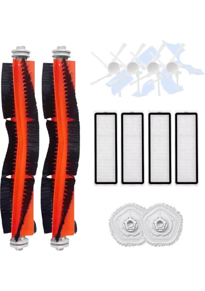 Dreame W10-W10 Pro Uyumlu 2 Ana Fırça 4 Yan Fırça 4 Filtre 2 Mop