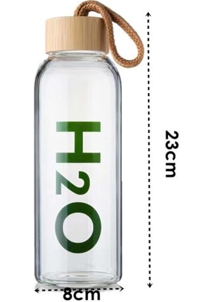 Transformacion Cam Matara - 800 ml Bambu Kapaklı Borosilikat Cam Matara - Ofis Matarası modelleri