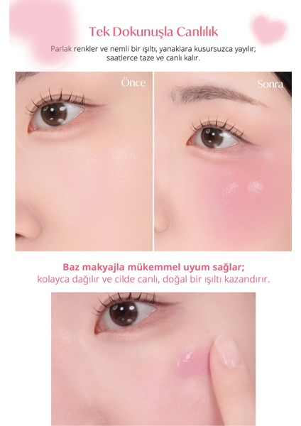 Ince Yapılı, Ciltle Bütünleşen, Pigmentli Likit Allık Perıpera Syrupy Tok Cheek (02 Milky Lavender) modelleri
