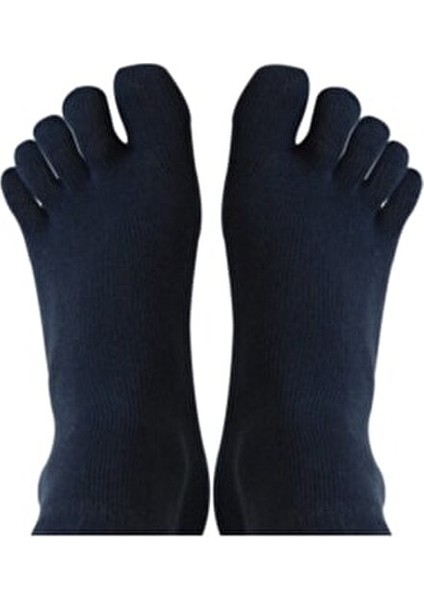 Parmak Çorap 6 Adet Mantar Çorabı 37-44 Numara Siyah Bambu