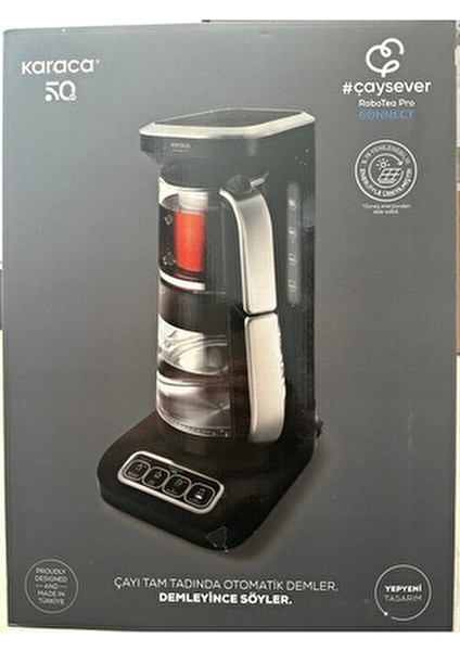 Connect 4'ü 1 Arada Wifi Android-Apple Uzaktan Bağlantılı Cam Çay Makinesi - Filtre Kahve Hazırlama