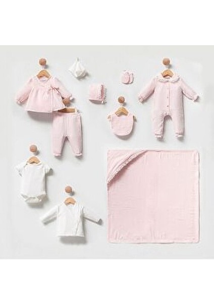 Naka Concept Cotton Dream Pembe Müslin Yenidoğan Kız Bebek Hastane Çıkış Seti fiyatları