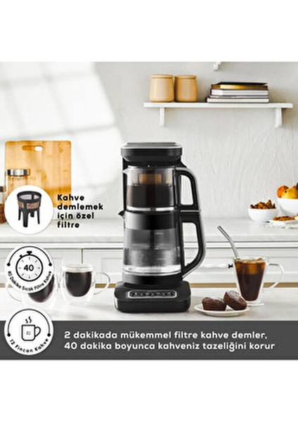 Çaysever Robotea Pro 4'ü 1 Arada Wifi Uzaktan Bağlantılı Çay ve Filtre Kahve Makinesi fiyatları