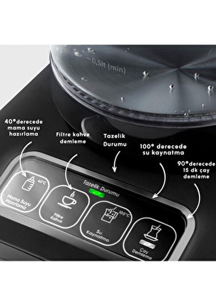 Çaysever Robotea Pro 4'ü 1 Arada Wifi Uzaktan Bağlantılı Çay ve Filtre Kahve Makinesi modelleri