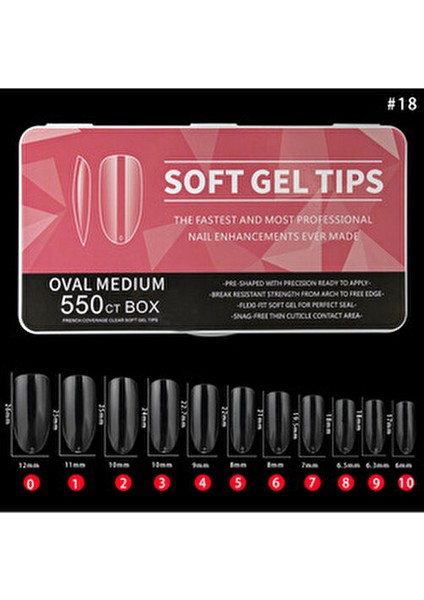 Protez Tırnak Tips Uzatma Yeni Nesil 550 Adet