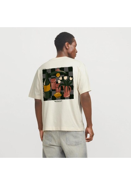 Erkek Sirt Baskili Tisört - Social modelleri