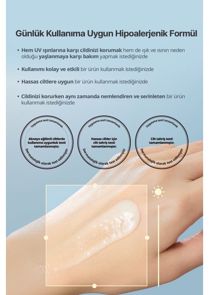 Yaşlanma Karşıtı Serum Güneş Kremi Goodal Heartleaf Soothing Hyaluron Sun Serum Spf 50+ Pa++++ modelleri