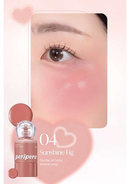 Ince Yapılı, Ciltle Bütünleşen, Pigmentli Likit Allık Perıpera Syrupy Tok Cheek (04 Sunshine Fig) fiyatları